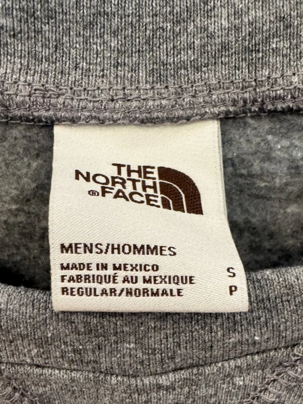 North Face Men's Gray Crewneck - Size S